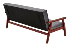 Schlafsofa dunkelgrau Samt