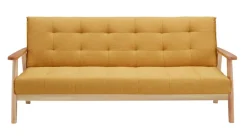 Schlafsofa senfgelb Strukturstoff