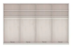 Schlafzimmer CASSANO PLUS 4-teilig Weiß/ Kieselgrau