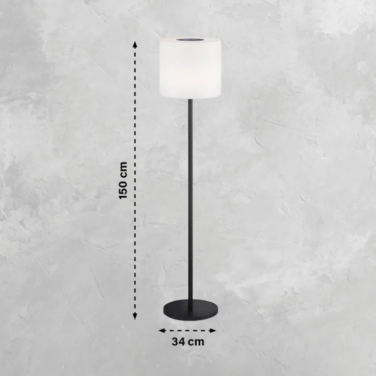 SCHÖNER-WOHNEN-Kollektion SCHÖNER WOHNEN-Kollektion Akku LED Stehlampe MINA 150 cm sandschwarz