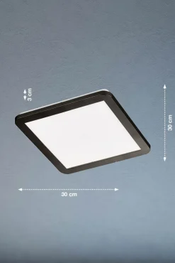 SCHÖNER-WOHNEN-Kollektion SCHÖNER WOHNEN-Kollektion LED Badlampe Decke FLAT 30 x 30 cm schwarz