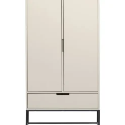 Schrank SILAS 85 x 149 cm Kiefer massiv im Farbton Staub