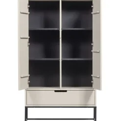 Schrank SILAS 85 x 149 cm Kiefer massiv im Farbton Staub