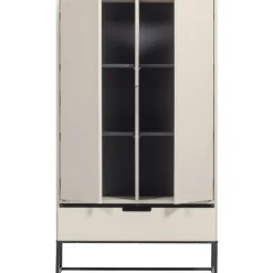 Schrank SILAS 85 x 149 cm Kiefer massiv im Farbton Staub