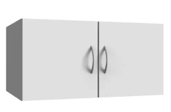 QUARTIER Schrankaufsatz 80 x 64 x 40 cm Holznachbildung weiß