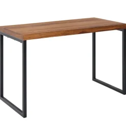 Schreibtisch 117 x 77 cm Braun Schwarz
