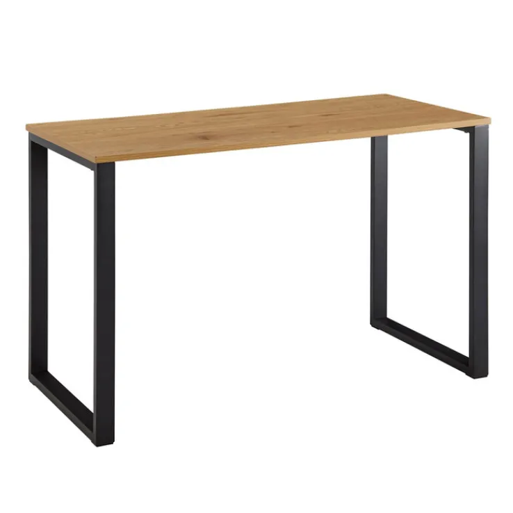 Schreibtisch 120 x 76 cm Braun Schwarz