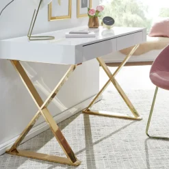 Schreibtisch 118 x 57 cm weiß