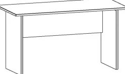 Kinder Schreibtisch ALBERO 68 x 140 x 75 cm NB weiß