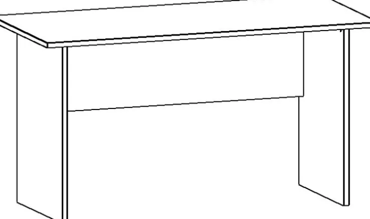 Kinder Schreibtisch ALBERO 68 x 140 x 75 cm NB weiß