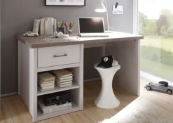 Kinder Schreibtisch LUCA 141 x 77 x 81 cm weiß/ braun