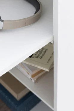 Schreibtisch mit Regal 120 x 120 cm weiss