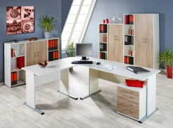 Schreibtisch SERIE200 90 x 65 cm weiß