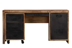 Schreibtisch WAREHOUSE braun/ grau