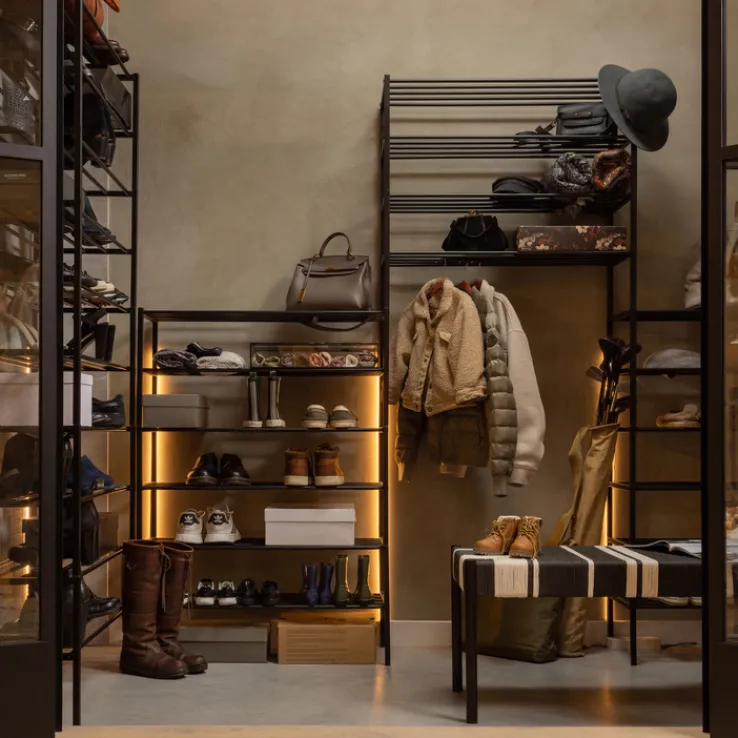 Schuhregal FERRO 85 x 40 cm schwarz