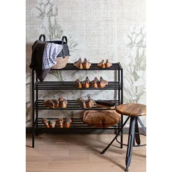 Schuhregal FERRO 85 x 40 cm schwarz