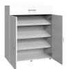 QUARTIER Schuhschrank 80 x 64 x 40 cm Holznachbildung weiß