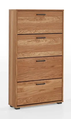 Schuhschrank 78 x 138 cm Eiche furniert/geölt