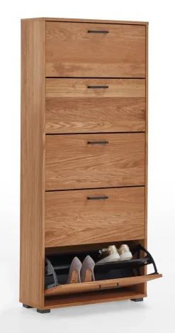 Schuhschrank 78 x 170 cm Eiche furniert/geölt