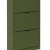 Schuhschrank CLARK Holznachbildung 128 x 62 x 24 cm lackiert Olivgrün matt