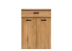 Schuhschrank LIDO 80 x 108 cm Astige Eiche massiv naturbelassen geölt