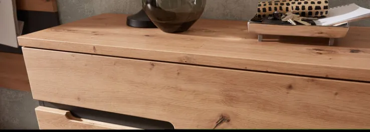 Schuhschrank MEMPHIS 80 x 107 cm Artisan Eiche/ Graphitgrau