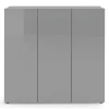 Schuhschrank VERONA 120 x 115 cm Grau Lack Dekor