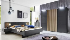 Schwebetürenschrank ALASKA 250 x 216 cm grau/ braun