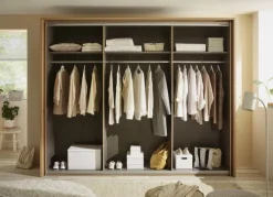 QUARTIER Schwebetürenschrank SIMADA braun/ grün