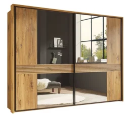 QUARTIER Schwebetürenschrank TRATTINO braun