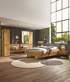 QUARTIER Schwebetürenschrank TRATTINO braun