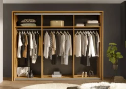 QUARTIER Schwebetürenschrank TRATTINO braun