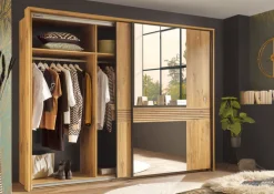 QUARTIER Schwebetürenschrank TRATTINO braun