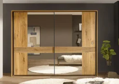 QUARTIER Schwebetürenschrank TRATTINO braun