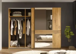 QUARTIER Schwebetürenschrank TRATTINO braun