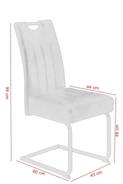 QUARTIER Schwingstuhl BETTY braun/schwarz