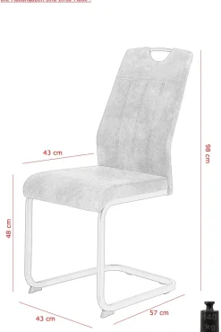 Schwingstuhl CHRISTINA II anthrazit/grau