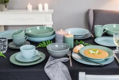 Seltmann Weiden Frühstücksteller BEAT COLOR GLAZE 6er Set perlgrau