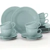 Seltmann Weiden Kaffeeservice BEAT COLOR GLAZE 18-teilig arktisblau