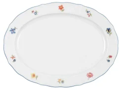 Seltmann Weiden ovale Servierplatte SONATE NOSTALGIE Weiß mit Streublumendekor