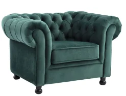QUARTIER Sessel LONDON Samt grün