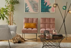 QUARTIER Sessel MATCH Stoffbezug rosa