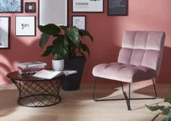 QUARTIER Sessel MATCH Stoffbezug rosa