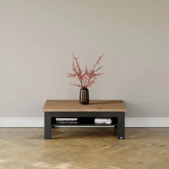 set one by Musterring Couchtisch YORK 65 anthrazit /Eiche Artisan