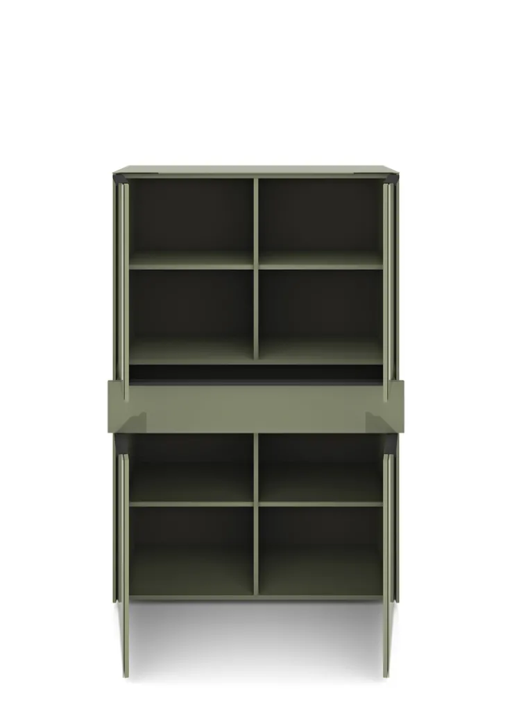 set one by Musterring Highboard RENO 92x140 cm olivgrün