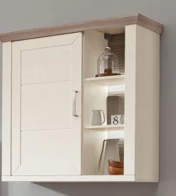 set one by Musterring Hängevitrine YORK weiß/braun