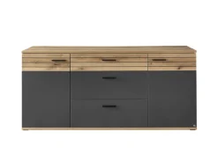 set one by Musterring Kommode QUINCY  180x82 cm Anthrazit/Coast Evoke Eiche