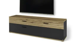 set one by Musterring Lowboard QUINCY 180x53 cm Anthrazit/Coast Evoke Eiche