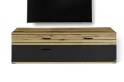 set one by Musterring Lowboard QUINCY 180x53 cm Anthrazit/Coast Evoke Eiche