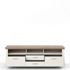 set one by Musterring Lowboard YORK 200x63 cm weiß/braun